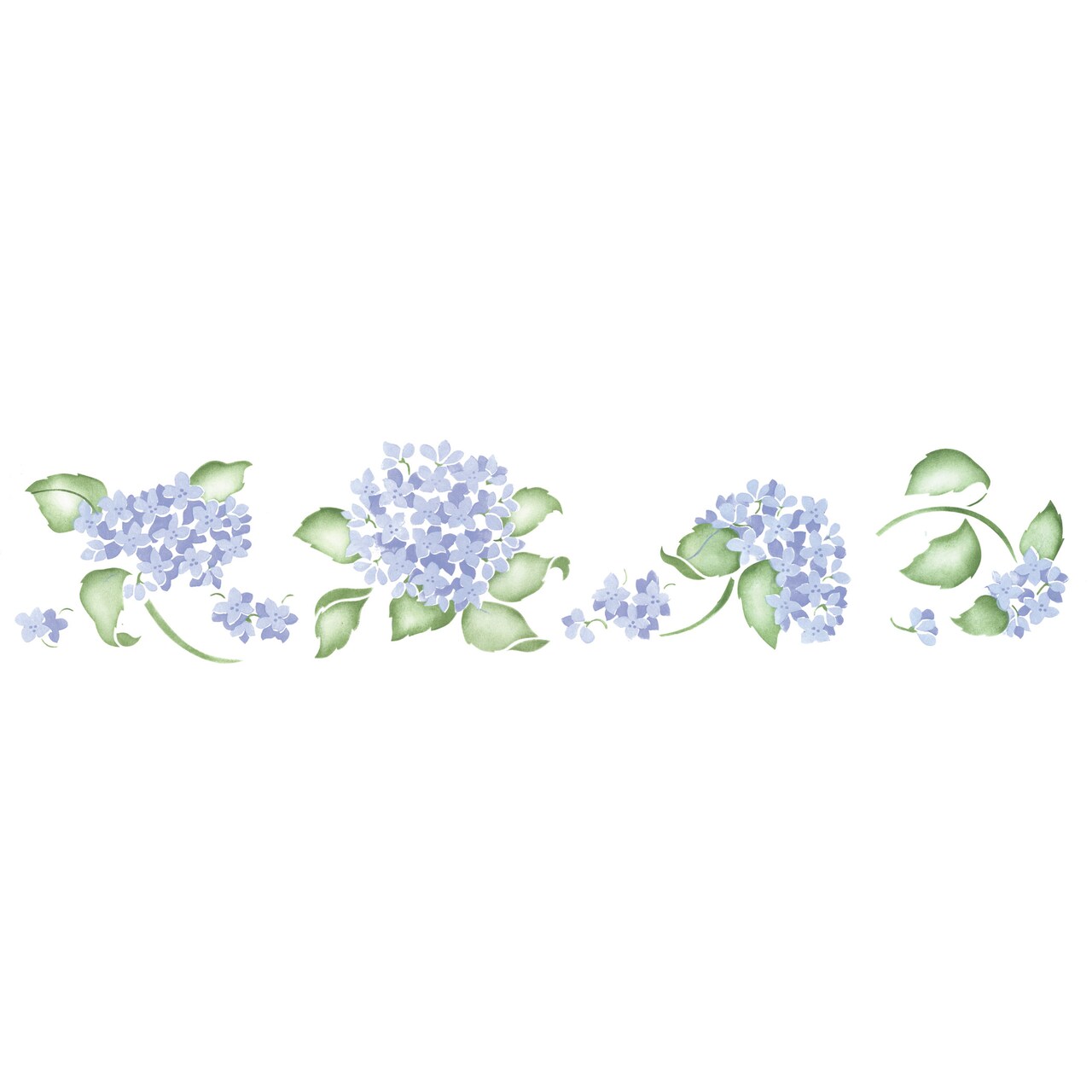 Large Hydrangea Wall Stencil | 1717 by Designer Stencils | Floral Stencils | Reusable Art Craft Stencils for Painting on Walls, Canvas, Wood | Reusable Plastic Paint Stencil for Home Makeover | Easy to Use & Clean Art Stencil